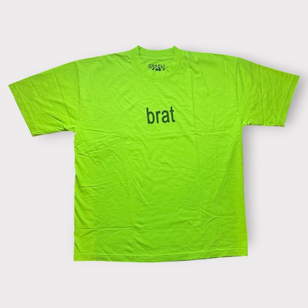 Charli XCX Brat T-Shirt Lime Green Official Merch Large New L Short Sleeve Tee